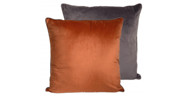MALINI DBLE SIDED VELV BR/CHOC TAUPE  59 X 59