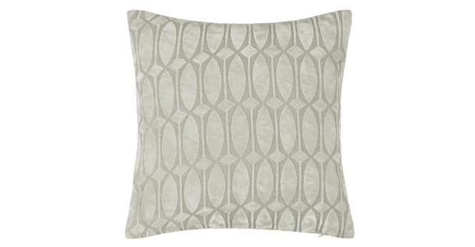 Malini MAINI PM ABSTARCT GEO CUT VELVET CUSHION IVORY IN 43X43CM