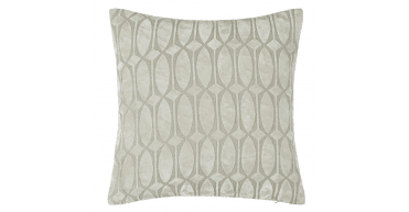MAINI PM ABSTARCT GEO CUT VELVET CUSHION IVORY IN 43X43CM