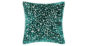 MALINI PM DITSY CUT VELVET CUSHION TEAL IN 43X43CM