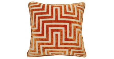 MALINI PM MAZE CUT VELV ORANGE 56 X 56