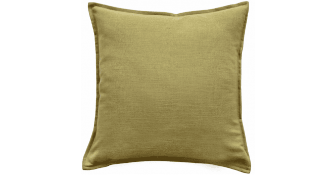 Malini  POLY LINEN MIX WITH FLANGE LEAF GREEN 45 X 45