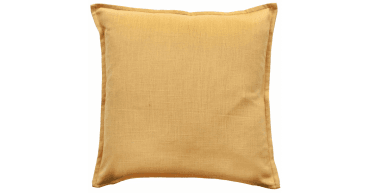MALINI POLY LINEN MIX WITH FLANGE MUSTARD 45 X 45