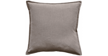 MALINI POLY LINEN MIX WITH FLANGE TAUPE45 X 45