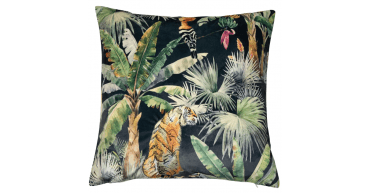 MALINI VELVET PRINT WITH EMB TIGER 45 X 45