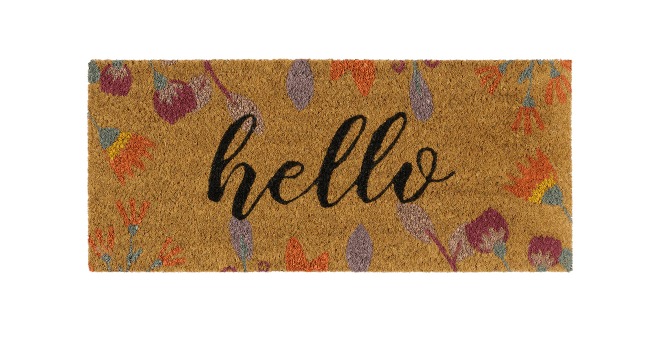 My Mat  Coir Insert Floral Hello