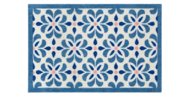 Dip & Drip Nylon Printed Bathroom Geo Blue Tile