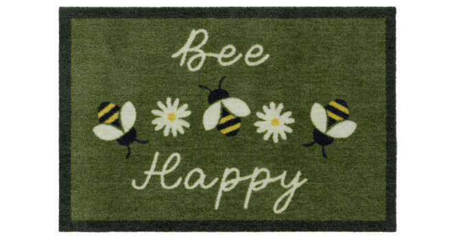 My Mat  Nylon Indoor Pattern Daisy Bee Runner