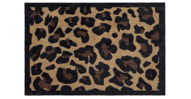 My Mat  Nylon Indoor Pattern Leopard Border