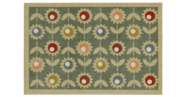 My Mat Nylon Indoor Pattern Multi Floral Sage Runner