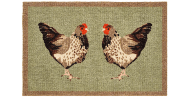 My Mat  Nylon Indoor Pattern My Chickens