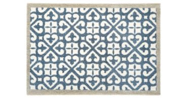 My Mat Nylon Indoor Pattern My Harlequin Tile Blue Runner