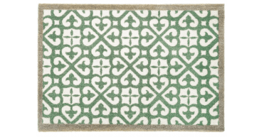 My Mat Nylon Indoor Pattern My Harlequin Tile Green Runner