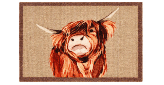 My Mat  Nylon Indoor Pattern My Highland Cow
