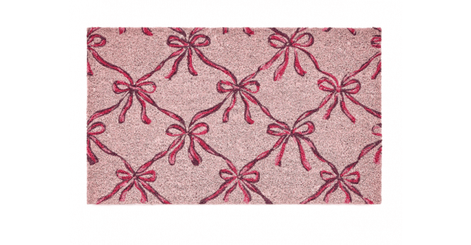 My Mat  Printed Coir Blush Bows