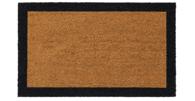 My Mat  Printed Coir Border Black