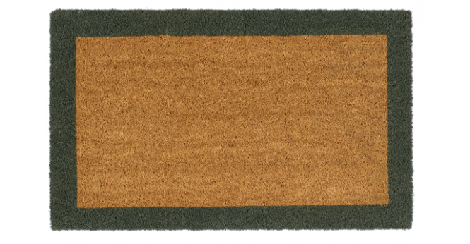 My Mat  Printed Coir Border Green
