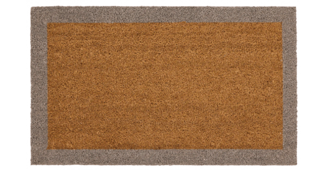 My Mat  Printed Coir Border Taupe