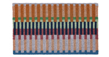 My Mat Printed Coir Bright Broken Stripe 1