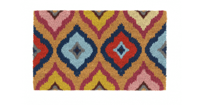 My Mat  Printed Coir Bright Ikat