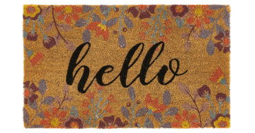 My Mat Printed Coir Floral Hello Doormat