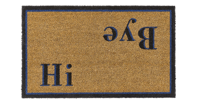 My Mat  Printed Coir Hi Bye Doormat