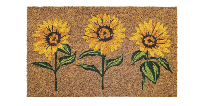 My Mat  Printed Coir Multi Sunflowers