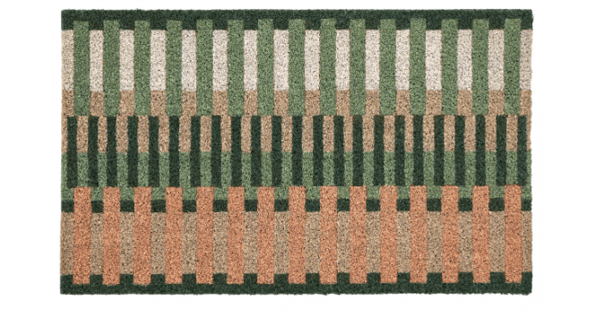 My Mat  Printed Coir Pastel Broken Stripe