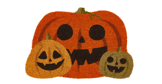My Mat  Printed Coir Shaped Halloween Pumpkins