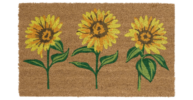 My Mat  Printed Coir Sunflowers