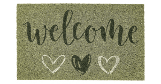 My Mat  Printed Coir Welcome Sage