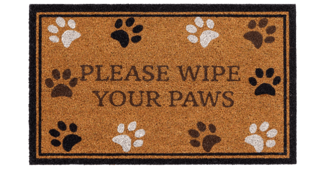 My Mat  Printed Coir Wipe Your Paws Border