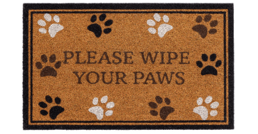 My Mat Printed Coir Wipe Your Paws Border