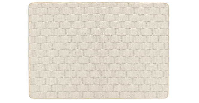 My Mat  Sculptured Washable Basketweave Ivory
