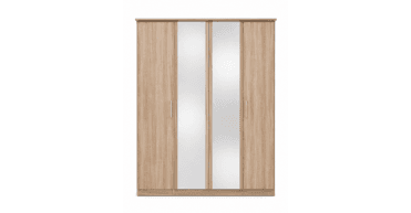 CLEARANCE - Tellin 4 Door Centre Mirror Wardrobe