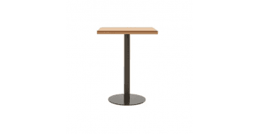 Salford Oak Bar Table with Brushed Steel legs