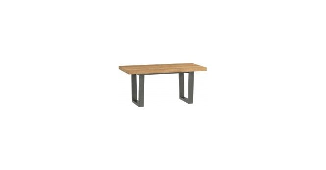 Salford Oak Coffee Table with Brushed Steel legs