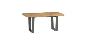 Salford Oak Coffee Table with Brushed Steel legs