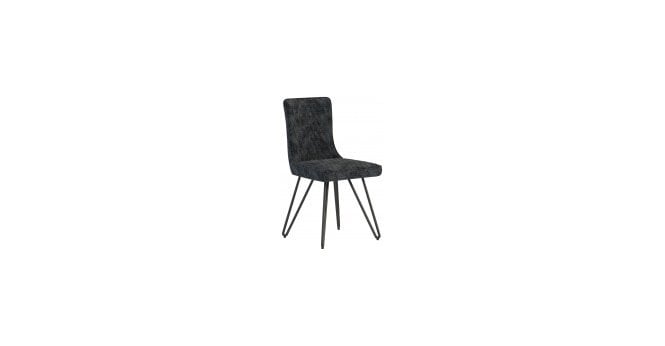 Salford Quilted Grey Faux Leather Chair with Brushed Steel Legs