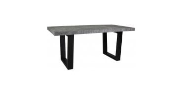 Salford Stone Effect Coffee Table with Brushed Steel legs