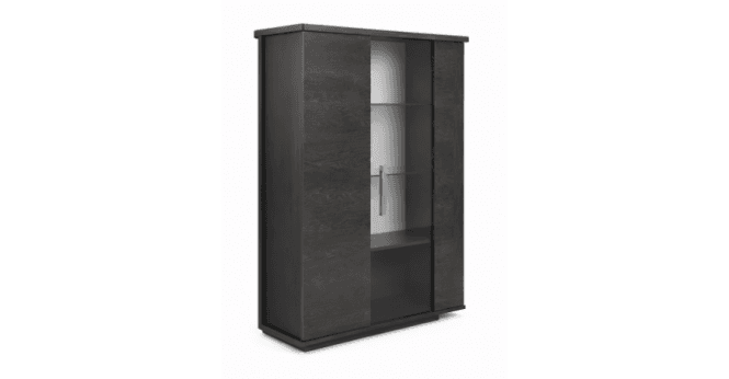 Status CLEARANCE - Sarah 2 Door Vitrine with Light