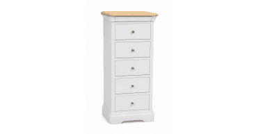 CLEARANCE - Cromwell 5 Drawer Narrow Chest