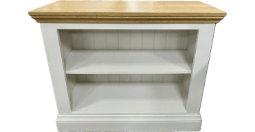 TCH Coelo Low Bookcase in Morning Dew and Lacquered Oak