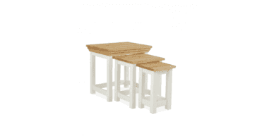 TCH Coelo Nest of Tables in Oyster white and Lacquered Oak
