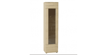 TCH Leone Display Storage Unit with Glass Door in Light Mist Oak