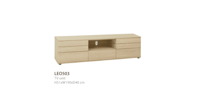 TCH  Leone TV Unit in Mist Oak