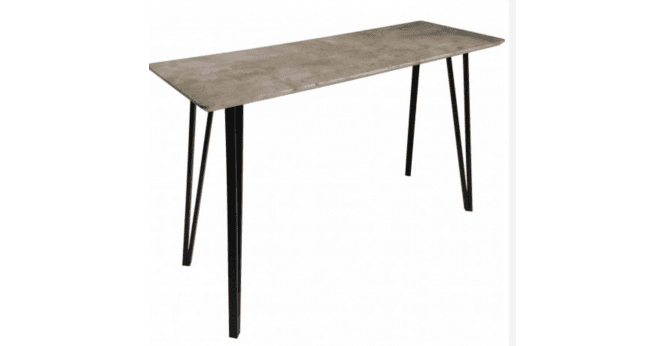 Trafford Concrete Finish Bar Table with Metal Legs