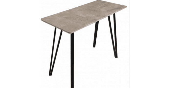 Trafford Concrete Finish Console Table with Metal Legs