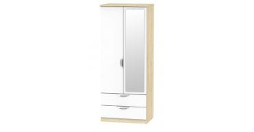Camden 2ft6in 2 Drawer Mirror Wardrobe