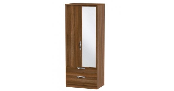Welcome Camden 2ft6in 2 Drawer Mirror Wardrobe